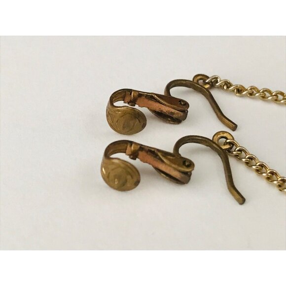 Vintage Butterscotch Bakelite Dangle Nugget Earrings Lever Back Mid Century MCM - Picture 5 of 8